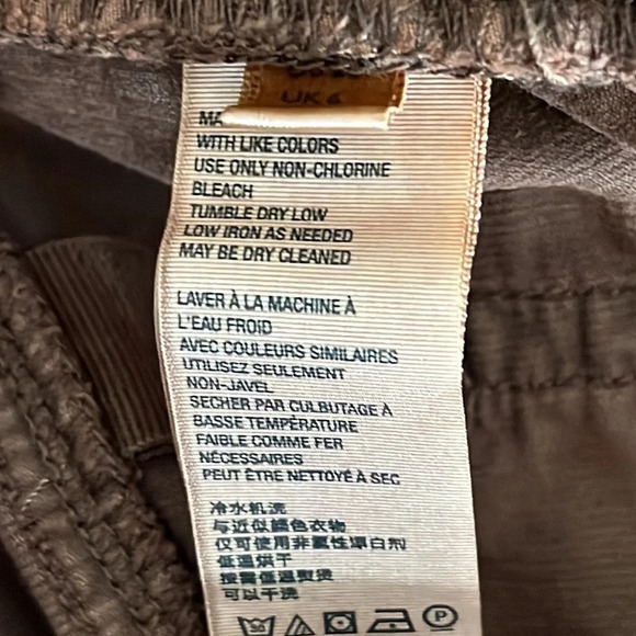 We The Free Corduroy Exposed Button Fly Roll Up Shorts in Bourbon - NEW - 26 - Picture 7 of 9